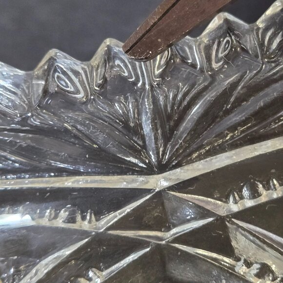 Vintage EAPG McKee Glass FENTEC Pattern Pres Cut Pickle Olive Relish Dish - Picture 7 of 10